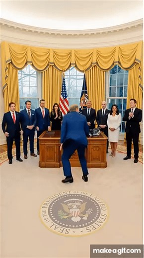 Saturday Night Fever the Oval Office! Donald Trump on Make a GIF