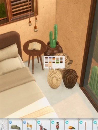 Sims 4 | Small desert house, hallway & bedroom #sims4build #simsbuild #thesims4 #sims4 #thesims #sims4nocc