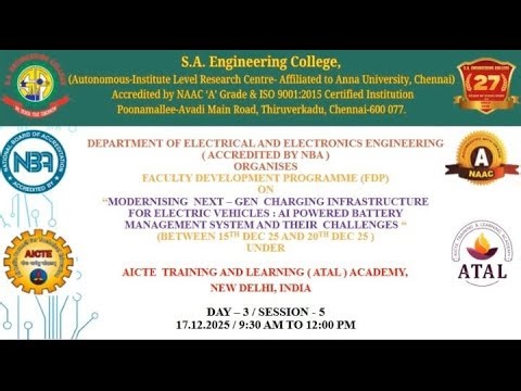 FACULTY DEVELOPMENT PROGRAMME (FDP) - DAY-3/SESSION - 5 - EEE