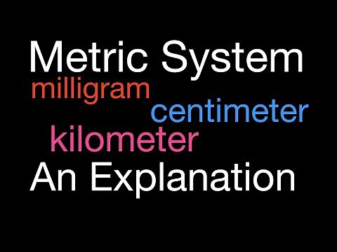 Metric System, An Explanation