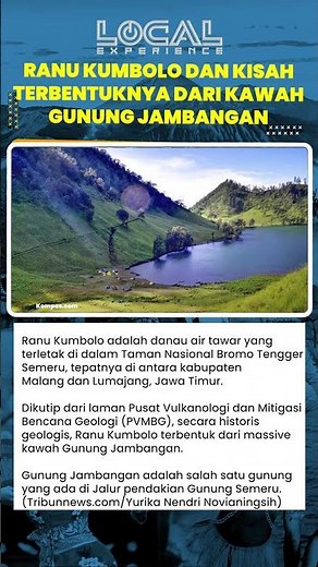 Asal Usul Ranu Kumbolo, Danau Cantik di Jalur Gunung Semeru