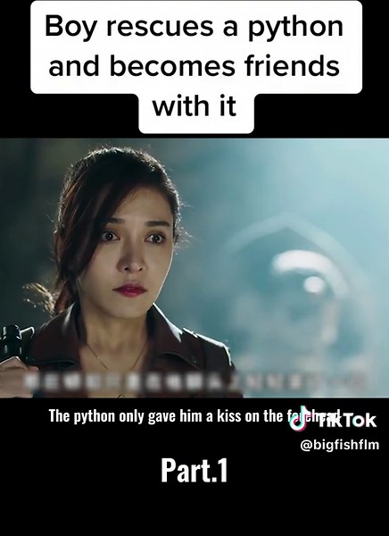 Part1 Boy rescues a python and becomes friends with it #python #film #fyp