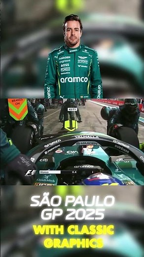 Fernando Alonso's 🏎️⚡️3.2s PIT STOP | 2025 Sao Paulo Grand Prix with Classic Graphics #f1