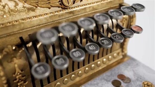 1.4K views · 35 reactions | Kevin J. Coulman shared a breakdown of the golden 3D cash register he created with ZBrush, Maya, Substance 3D tools, and Unreal Engine 5. Read the interview: https://80.lv/articles/creating-fancy-vintage-cash-register-in-3d/ | 80 Level | Facebook