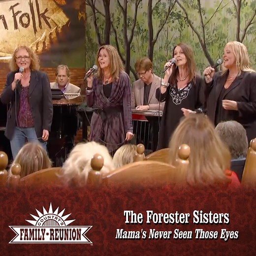 When it comes to 1980s Country Music, one has to remember The Forester Sisters. They had several number one hits. Here's one that you're sure to remember! Check out this video of The Forester Sisters performing "Mama's Never Seen Those Eyes" from Country's Family Reunion KinFolk. To see more Country's Family Reunion videos, go to tinyurl.com/CFRYouTube. Be sure to SUBSCRIBE! #countrymusic #80scountry #numberone #family #sisters #forestersisters #countrysfamilyreunion | Country's Family Reunion