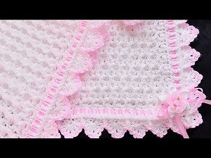 Crochet baby blanket step by step Snowdrops ver #1 by Crochet for Baby
