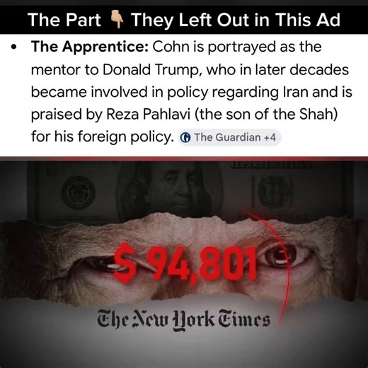 ZIONISM’S MANCHURIAN CANDIDATEAd says Trump called for war with Iran for 40yrs but omits Zionist grooming:- 1973: Roy Cohn mentors Trump- 1987: Epstein/Trump friendship starts- 1987: Trump ad supporting US wars- 2016: Zionist donors support Trump- 2026: Trump starts war with Iran