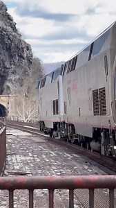 Amtrak stops at the Harpers Ferry Historic Station #reels #harpersferry | Big Trains