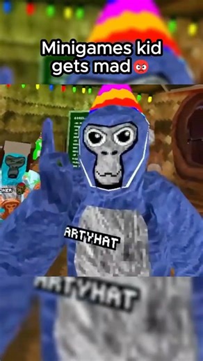 Minigames Kid Gets Mad😡 #gorillatag #vr #memes