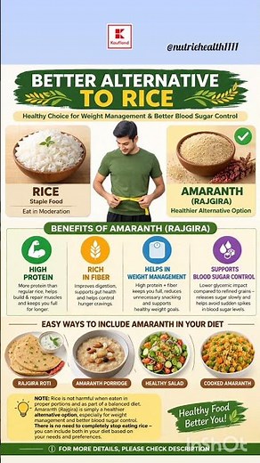 Best Rice Alternative for Weight Loss & Diabetes | Amaranth (Rajgira) #WeightLoss #DiabetesControl