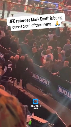 OverDogs Podcast on Instagram: "UFC referee Mark Smith is being helped/carried out of the arena following the last fight. Hope everything is ok… #ufc324"