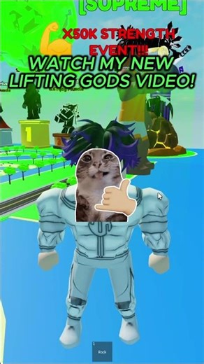 GO WATCH MY NEW LIFTING GODS VIDEO! #simulator #roblox #gaming #liftingsimulator #games