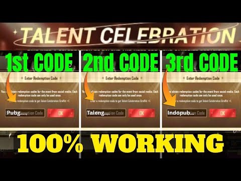 2nd & 3rd REDEEM CODE IS HERE | TALENT CELEBRATION REDEEM CODE PUBG MOBILE
