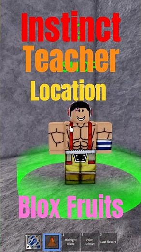 Finding INSTINCT Teacher Location in Blox Fruits #shorts #roblox #bloxfruits