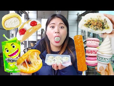 Convenience Store Noodle Dessert Mukbang DONA