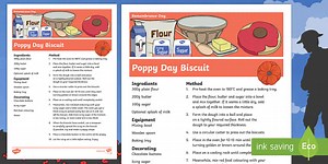 Remembrance Day Poppy Biscuit Recipe