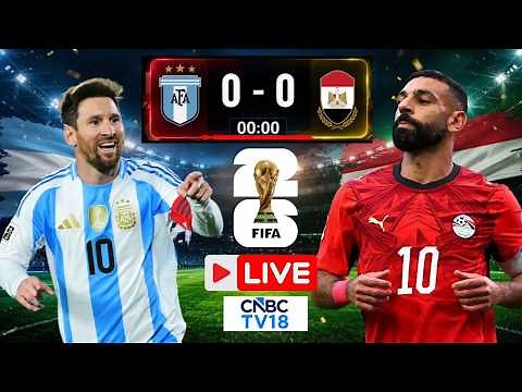 🔴Argentina vs Egypt LIVE: FIFA World Cup 2026 Round of 16 ARG Vs EGY Match | Messi Vs Mo Salah |N18G