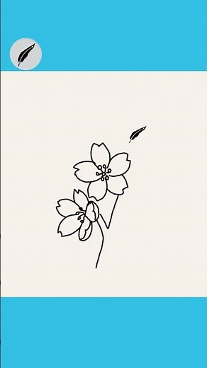 How to Draw Easy Cherry Blossoms Sakura Flower Simple Drawing for Beginners #lidoartworks
