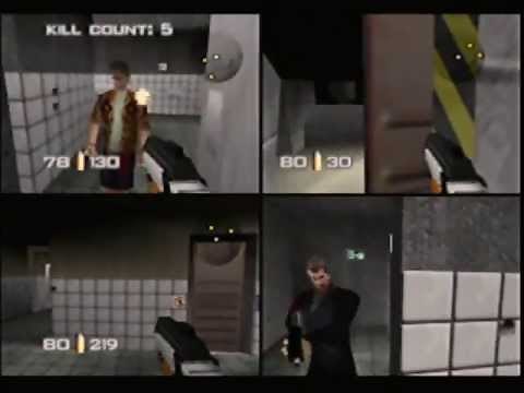 GoldenEye 007 N64 Multiplayer Gameplay Facility Power Weapons