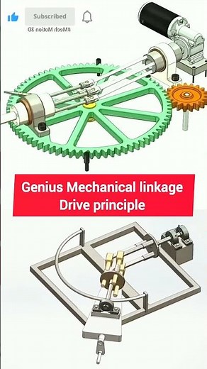 Genius Mechanical Linkage Drive Principle | Rotary to Linear Motion Mechanism #Shorts