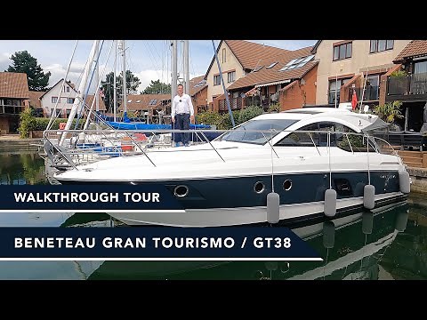 Beneteau GT38 Gran Tourismo Walkthrough Tour Yacht Tour Volvo Penta Joystick Control Sports Cruiser