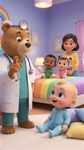 Five Little Babies Jumping on the Bed 👶🛏️ | Nursery Rhyme for Kids | Fun Counting Song 1–5