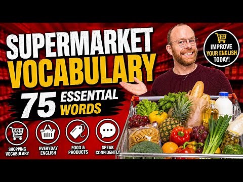 Supermarket English Vocabulary | 75 Essential Words & Phrases for Shopping in English