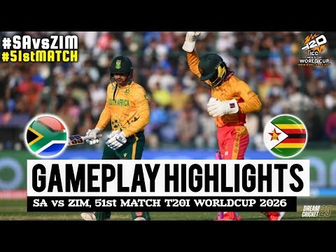 South Africa vs Zimbabwe T20 World Cup Match Highlights | ICC World Cup 2026 | SA vs ZIM Highlights