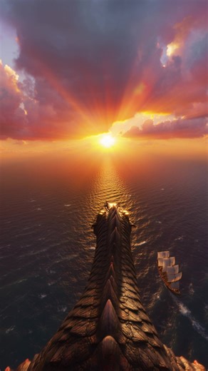 Experience the Thrill of Riding a Dragon at Sunset