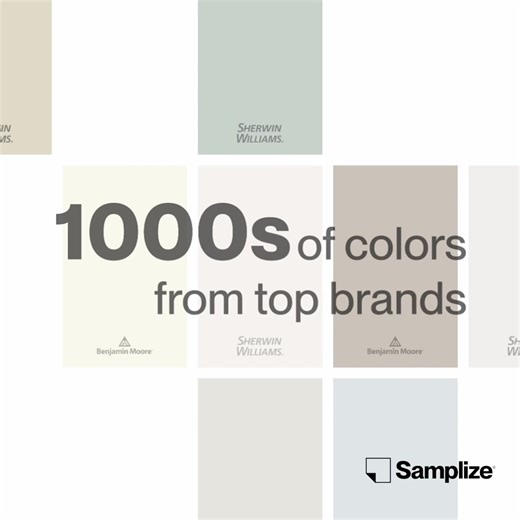 Discover peel-and-stick paint samples from top brands like Benjamin Moore, Sherwin-Williams, and Farrow & Ball — 100% color accuracy without the mess. Try before you buy and find the perfect shade every time. | Samplize
