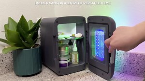 Frigidaire 0.3 cu. ft. 6-Can Retro Mini Refrigerator in Blue with Lights EFMIS179-BLUE_CP4