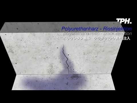 TPH 高圧注入止水工法 ウレタン樹脂 注入止水施工イメージ