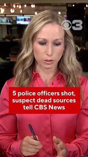 52K views · 395 reactions | Law enforcement sources tell CBS News that five police officers were shot in York County, Pennsylvania, Wednesday afternoon. Three of the officers are in critical condition, and one is critical and the gunman died by a self-inflicted gunshot wound, the sources said. Click the link in our bio for the very latest. | CBS Philadelphia | Facebook