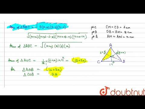 A triangle ABC is drawn to circumscribe a circle of radius 4 cm such that the segments BD and DC