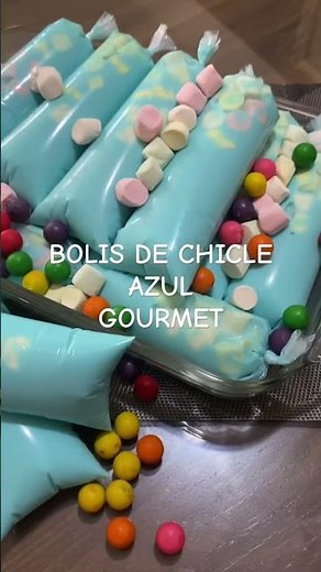 BOLIS DE CHICLE AZUL GOURMET PARA VENDER ✨cremositos y súper ricos #viral #bolis #recetas