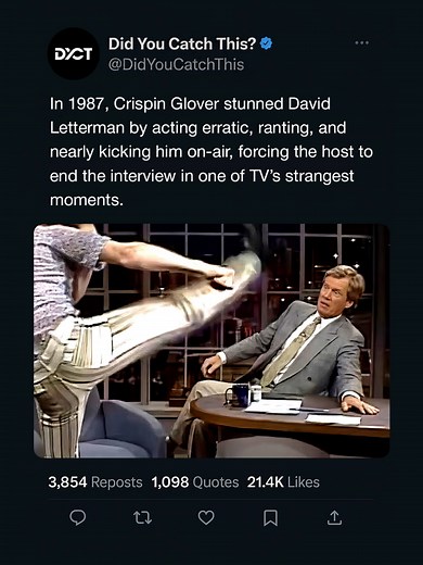 Crispin Glover's Banned David Letterman Interview Explained