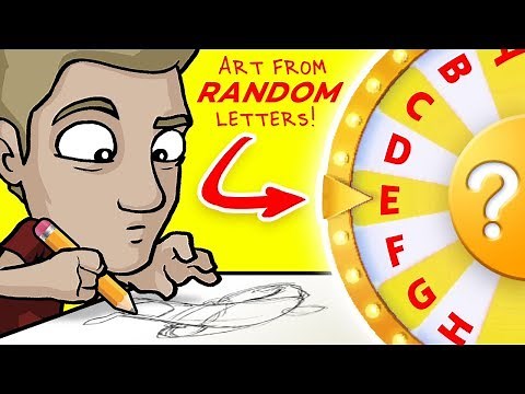 ALPHABET ART CHALLENGE! - Character Designs from Random Letters!
