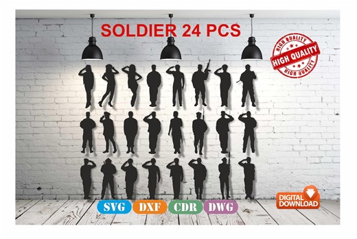 Military Soldier SVG Bundle, Army Silhouette DXF Cut Files for Laser & CNC, Patriotic Veteran Wall Art, Plasma Ready, Svg Dxf Dwg Cdr Design - Etsy Australia