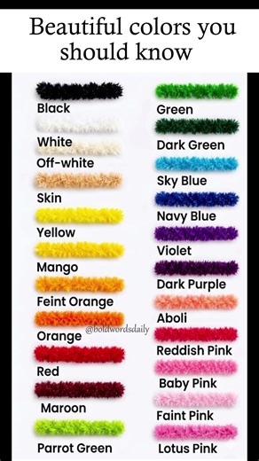 Learn basic and advanced color names and improve your vocabulary with easy examples 👀🎨
