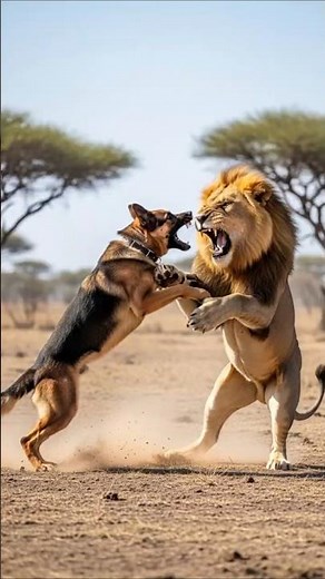 Lion vs German Shepherd Fight | Can a German Shepherd Beat a Lion?