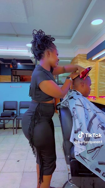Barber Queen showcasing her best moves
