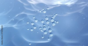 Bisphenol a rotating molecular structure, 3d model of molecule, polycarbonate, looped video