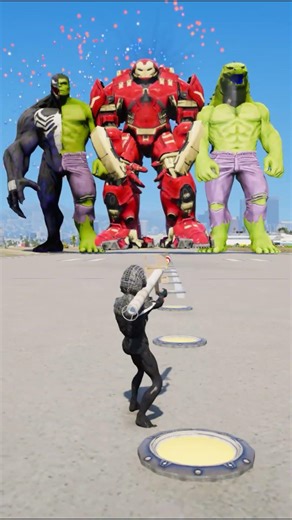 Random Superheroes VS Giant Venom & Giant Hulk & hulk Brothers #shorts #youtubeshorts