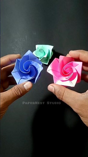 How to make Beautiful Paper Rose | Beautiful Diy flower making at Home | Origami Rose
