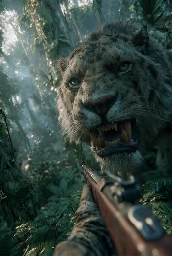 Exploring the Jungle: Encountering a Saber Tooth Beast