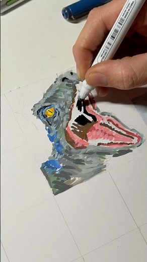Drawing The Raptor Jurassic Park Islands of Adventure Universal Studios Orlando #universal #drawing