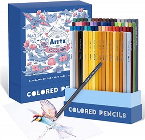 Arrtx Artist 72 Colored Pencils Set, Premium Soft Core Colored Leads for Professional, Beginners, Adult Coloring Books, Sketch Shading