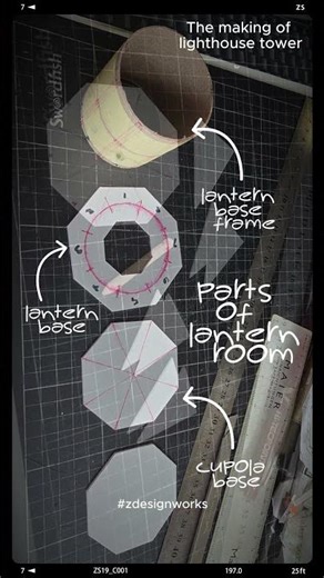 The making of Lighthouse tower 1 - 1:64 scale model