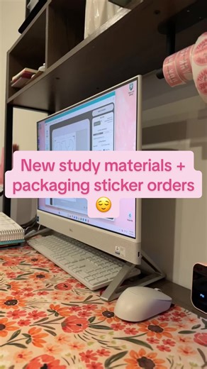 Study supplies on the desk Sticker orders on the way Dreams quietly loading after dark 🌙⌨️ #StenoAfterDark #CourtReportingTok #NightStudy #CreativeChaos