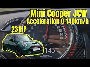 Mini Cooper JCW Acceleration 0-140 km/h | 231HP/320NM
